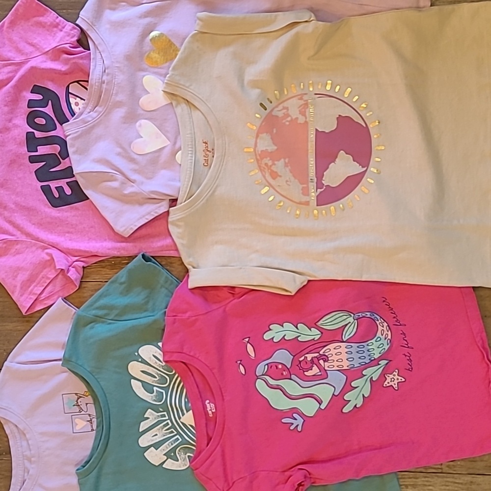 Lot of 6 cute girls shirts